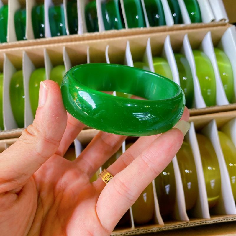 Vòng Tay Bản Liền Đ.á Mắt Mèo Bản To