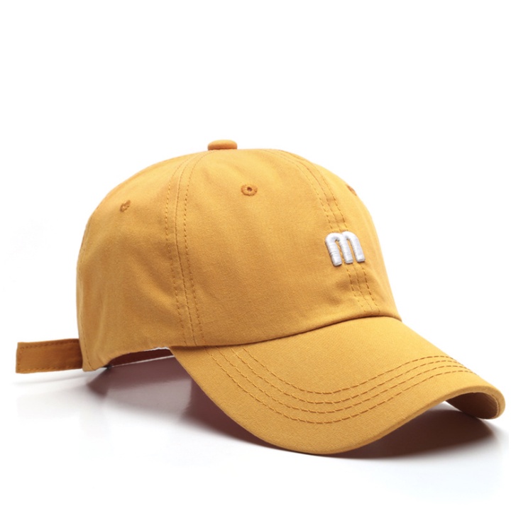 Mũ Lưỡi Trai Unisex LOPDOP Thêu Chữ M Phong Cách Thời Trang Ullzzang Hàn Quốc MU116