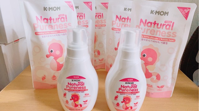 Nước rửa bình &amp; rau quả hữu cơ K-Mom Hàn Quốc (500ml)