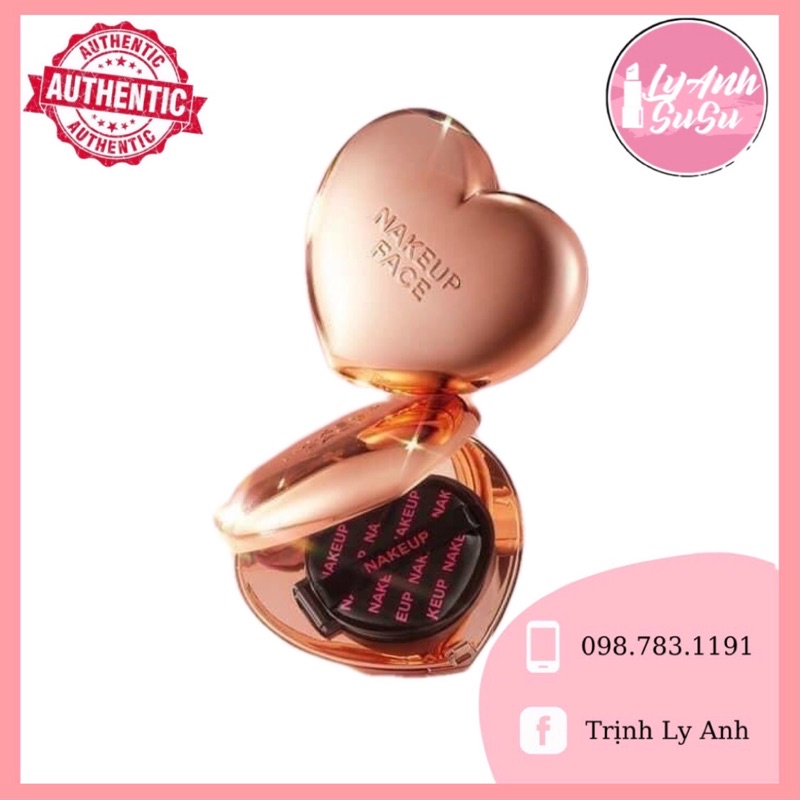 Phấn nước Nakeup Face cushion heart vỏ trái tim kèm lõi