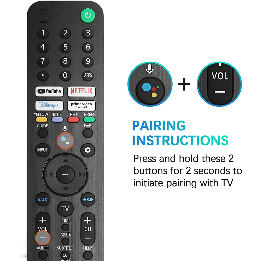 Điều Khiển Từ Xa Bằng Giọng Nói RMF-TX520U MG3-TX520U Cho TV Sony Smart TV KD-43X80J KD-43X85J KD-50X85J XR-50X90J XR55X90J XR55X94J XR65A80CJ XR65A80J 65A80J 65A80J9X9X9X60J9X60J