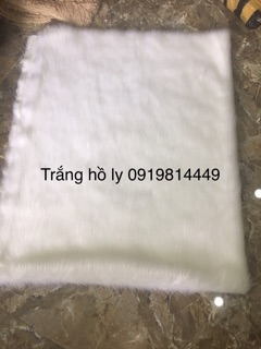 THẢM LÔNG MÀU TRẮNG HỒ LY