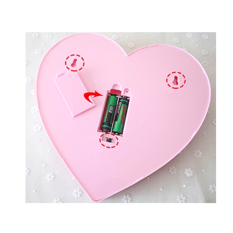 Đèn LED Trái Tim Trang Trí Không Gian Phòng Ngủ Siêu Lãng Mãn (Dùng Pin)