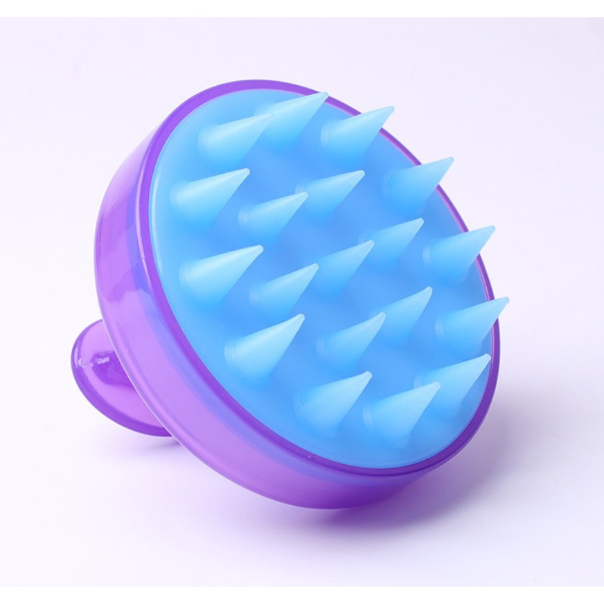 Lược gội đầu Cool green và silicon kích thích da đầu 2in1 Hair Scalp Massager, Wet and Dry Shampoo Brush