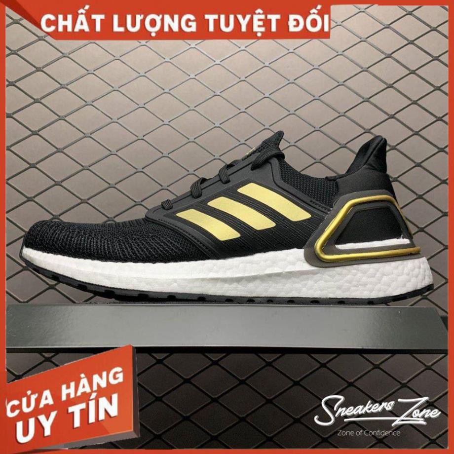 (FREE SHIP + HỘP + QUÀ) Giày thể thao nam nữ ULTRA BOOST 6.0 đen vạch vàng Ultra boost 2020 siêu đẹp cho nam và nữ | BigBuy360 - bigbuy360.vn