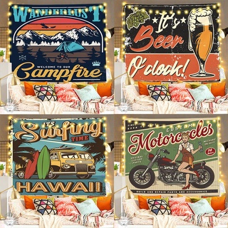 Ins Thảm Vải Treo Tường Trang Trí Phông Nền Phòng Ngủ / Ký Túc Xá / Phòng Khách Kiểu retro Mỹ Đơn Giản