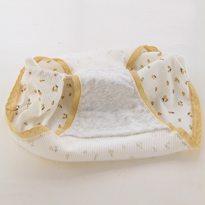 QUẦN LÓT NỮ ❤️FREESHIP❤️Quần lót cotton gân tăm cao cấp set tông vàng dễ thương mẫu 1315