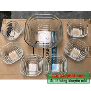 Bộ 1 tô 6 chén thuỷ tinh cao cấp indonesia quà tặng từ friso