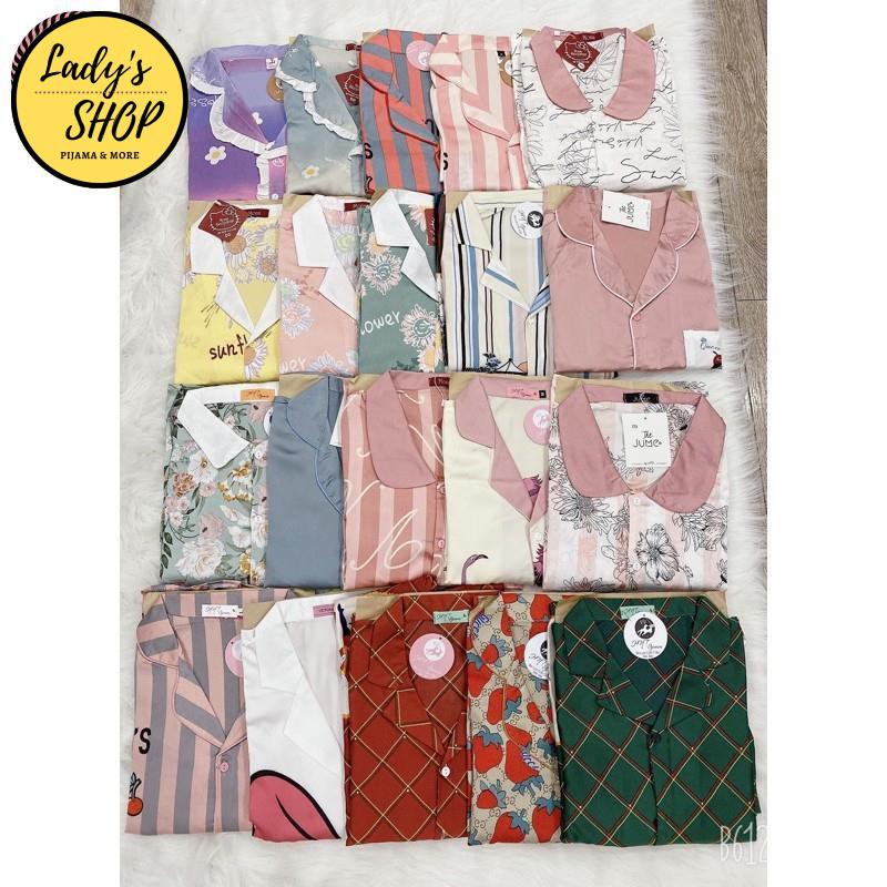 Đồ Bộ Pijama - Bộ Lụa Satin Dài Tay Hoạ Tiết Cao Cấp [FREE SHIP] | BigBuy360 - bigbuy360.vn
