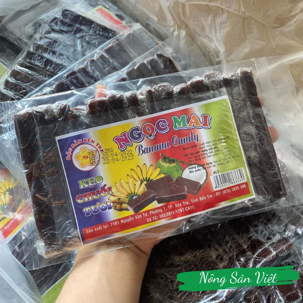 Kẹo chuối Ngọc Mai đặc sản Bến Tre kẹo chuối mềm mềm dẻo dẻo thơm ngon ăn là mê - 04100202