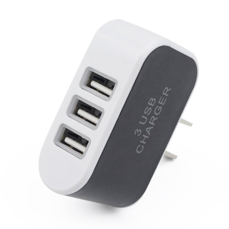 Củ sạc 3 cổng USB màu kẹo ngọt xinh xắn nhỏ gọn tiện lợi mang đi du lịch