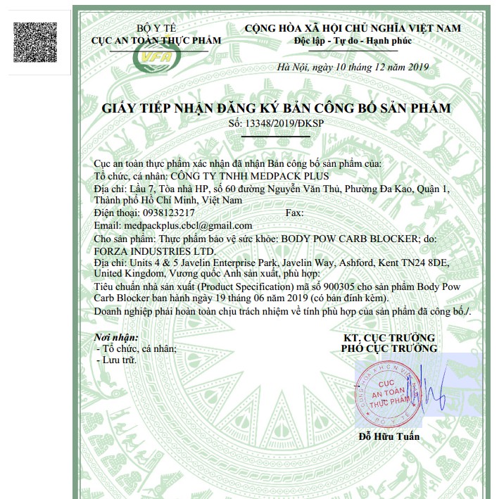 Viên Uống Giảm Cân Body Pow Carb Blocker (90Viên/hộp), cho chế độ ăn nhiều thực phẩm tinh bột, gạo, mì và đường | BigBuy360 - bigbuy360.vn