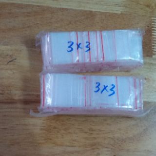 100 chiếc túi zip nhỏ 3x3  đẹp, dày dặn