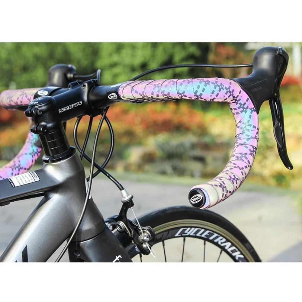 1 Cặp Băng Quấn Tay Lái Xe Đạp Bằng Da PU Phát Quang