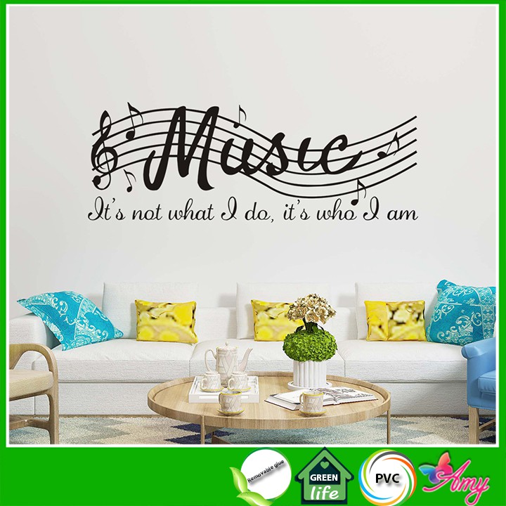 Decal dán tường âm nhạc 11 ⚡ FREESHIP ⚡ Decal music AmyShop