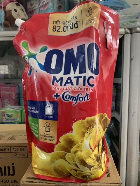 NƯỚC GIẶT OMO MATIC COMFORT TINH DẦU THƠM 3,6kg mầu đỏ