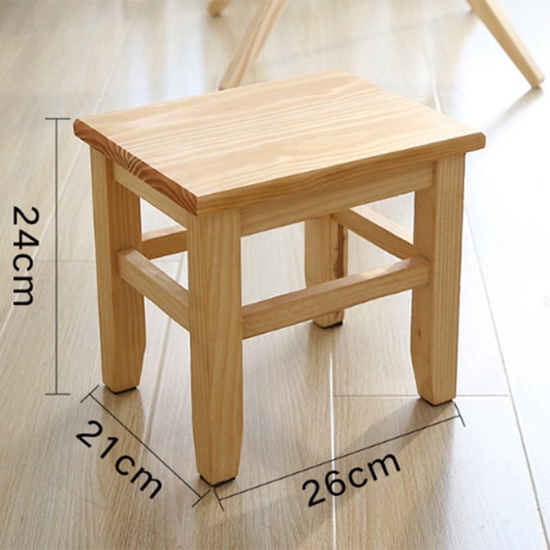 ⌒Multi-Function Solid Wood Shoe Children'S Adult Living Room Home Small Sof On-Slip Bath Bench Stool