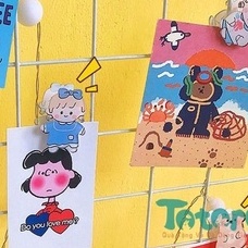 Móc kẹp đồ, cố định đồ Cô bé Trà Sữa - Gấu Con