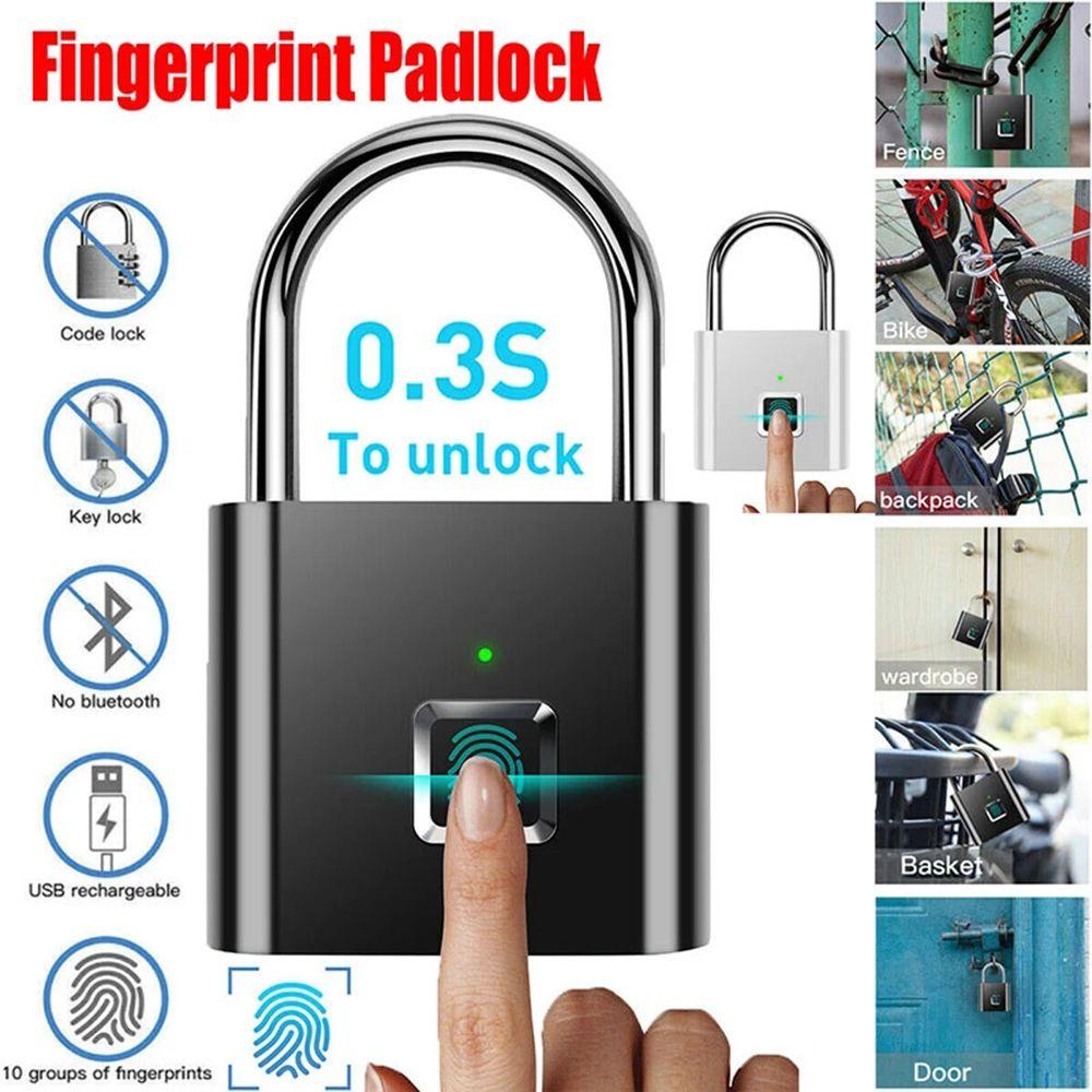 Ổ Khóa Cửa Vân Tay 10 Dấu Vân Tay Bằng Hợp Kim Kẽm Cổng Sạc Usb
