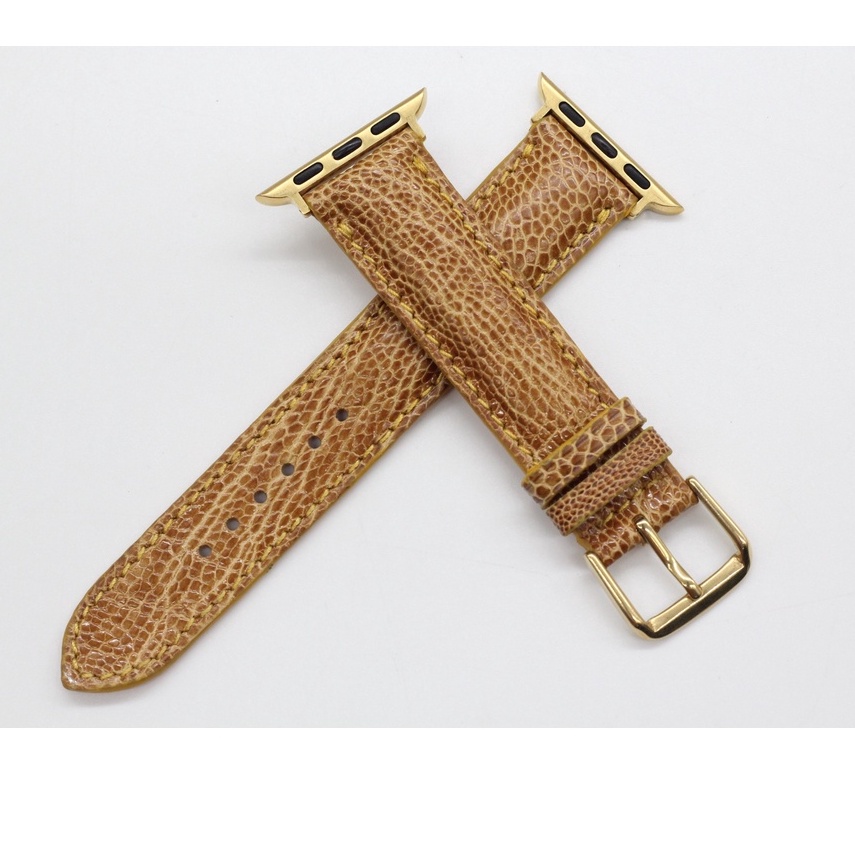 [Khóa Kim Cài] Dây Đeo Thay Thế  Apple watch, Dây Đồng Hồ Da Đà Điểu Hoàn Thiện Thủ Công Cao Cấp, Sản Phẩm Kèm Phụ Kiện