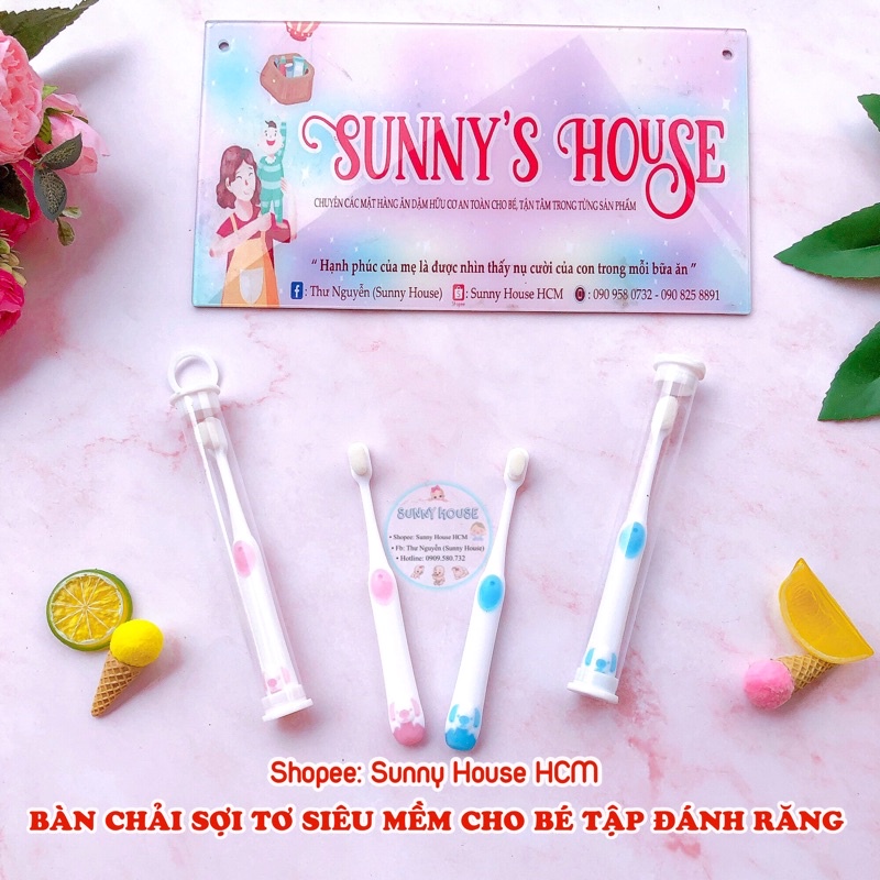 Bàn chải đánh răng cho bé sợi tơ siêu mềm mini soft