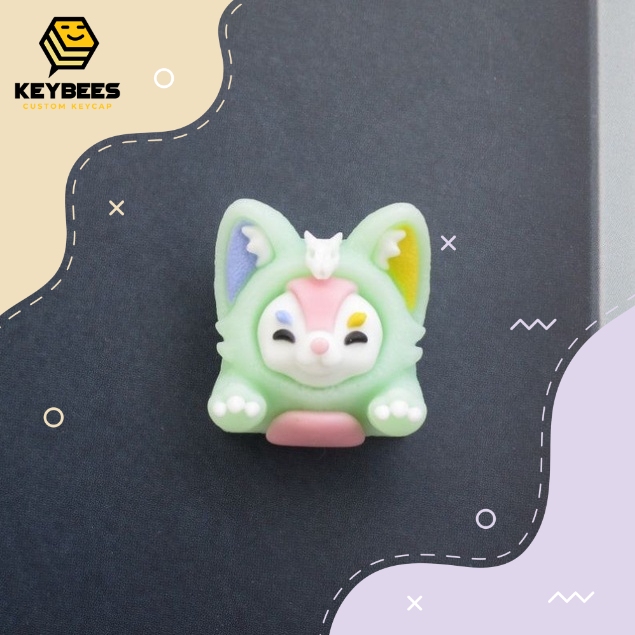 Artisan Keycap - Nút bàn phím cơ resin handmade Fenny Xanh Gelato