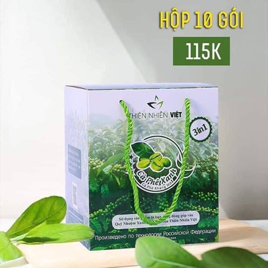 CÀ PHÊ XANH KHÁNG MỠ 10 GÓI - ❤️FREESHIP❤️- TỔNG ĐẠI LÝ CTY THIÊN NHIÊN VIỆT