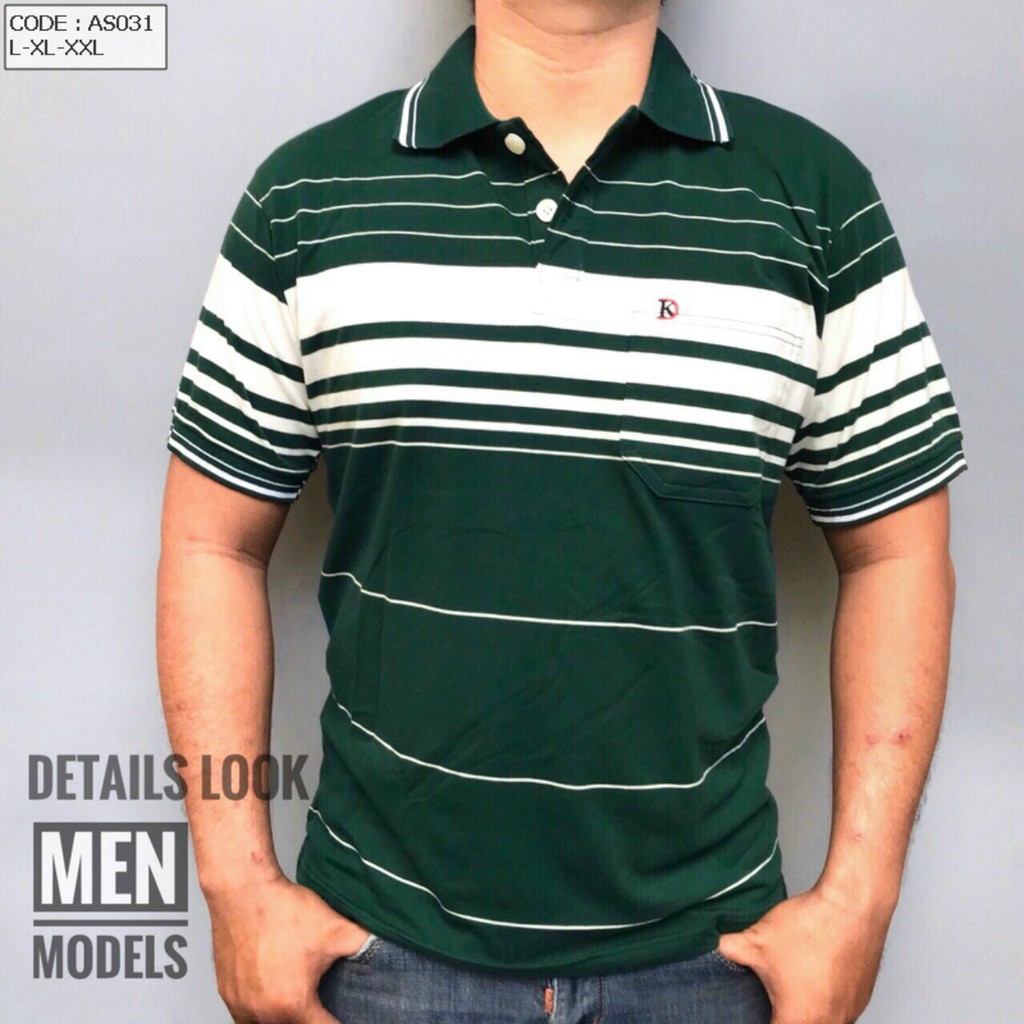 Áo Polo nam trung niên có túi phối sọc vải cá sấu Cotton xuất xịn,chuẩn form,sang trọng-lịch lãm - ⚡️ Hàng VNXK ⚡️