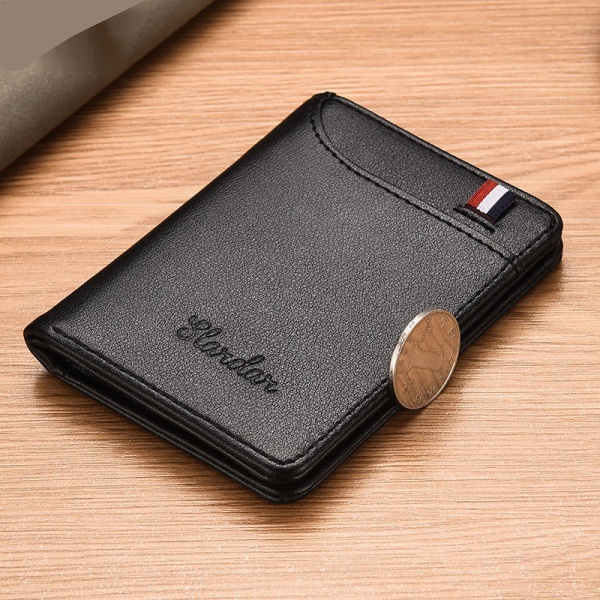 Ví Da Mini Siêu Mỏng Dáng Ngắn Đựng Thẻ Tín Dụng Đa Năng Cho Nam
