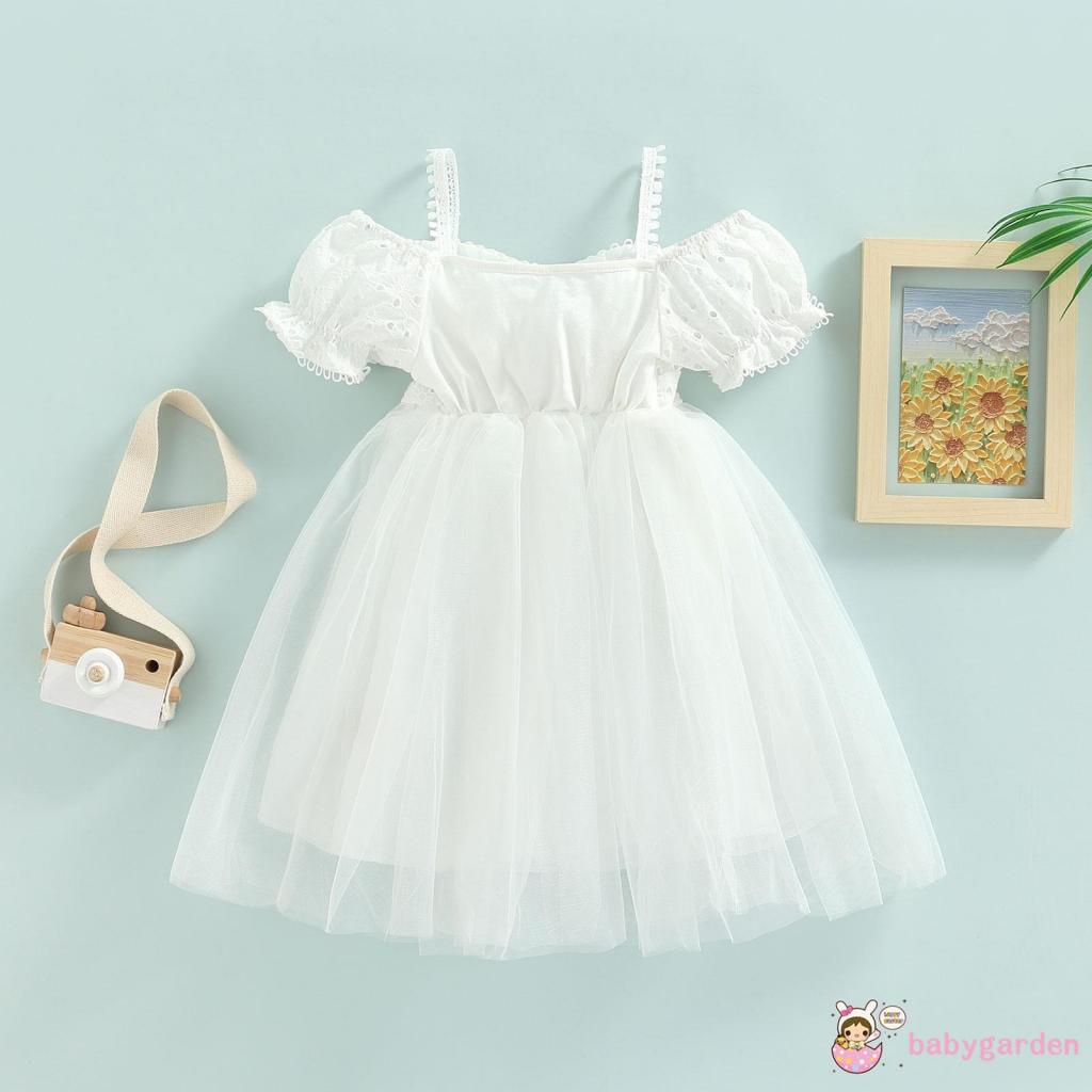 Đầm Chữ A Tay Ngắn Hở Vai Thời Trang Mùa Hè Dành Cho Bé Gái