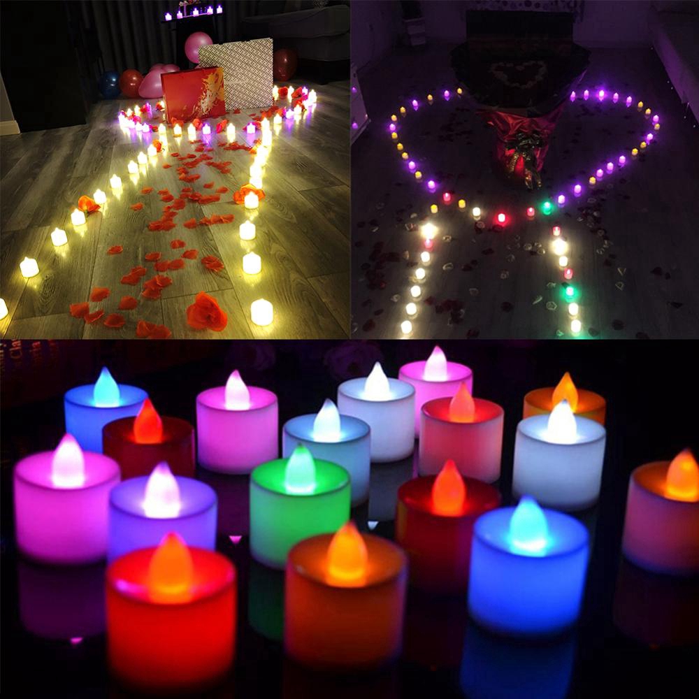 1 PC Creative LED Candle Multicolor Lamp Home Wedding Birthday Party Decoration