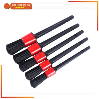 Bộ 5 Chổi Cọ Vệ Sinh Xe Ô Tô Đa Năng - Cọ Rửa Khoang Máy, Mân Xe, Nội Thất Chuyên Dụng
