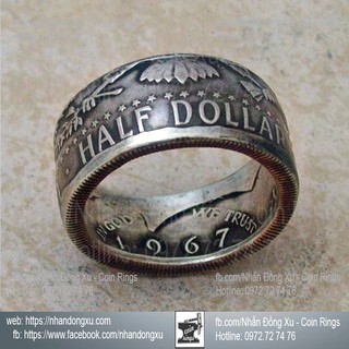 Nhẫn Đồng Xu Half Dollar Mỹ