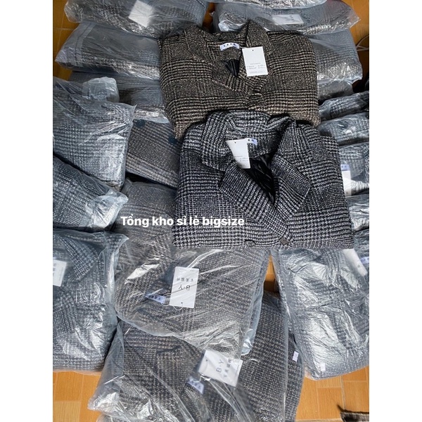 Áo khoác dạ caro bigsize