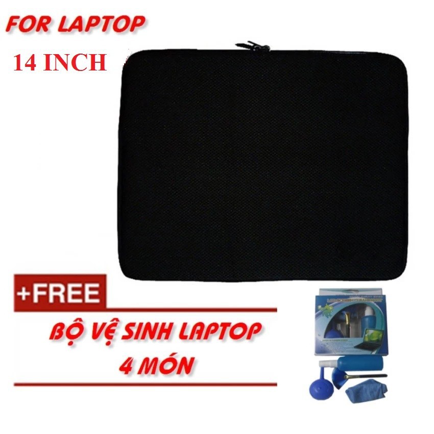 COMBO TÚI CHỐNG SỐC LAPTOP 14 INCH+BỘ VỆ SINH ĐA NĂNG 4 MÓN GIÁ RẺ