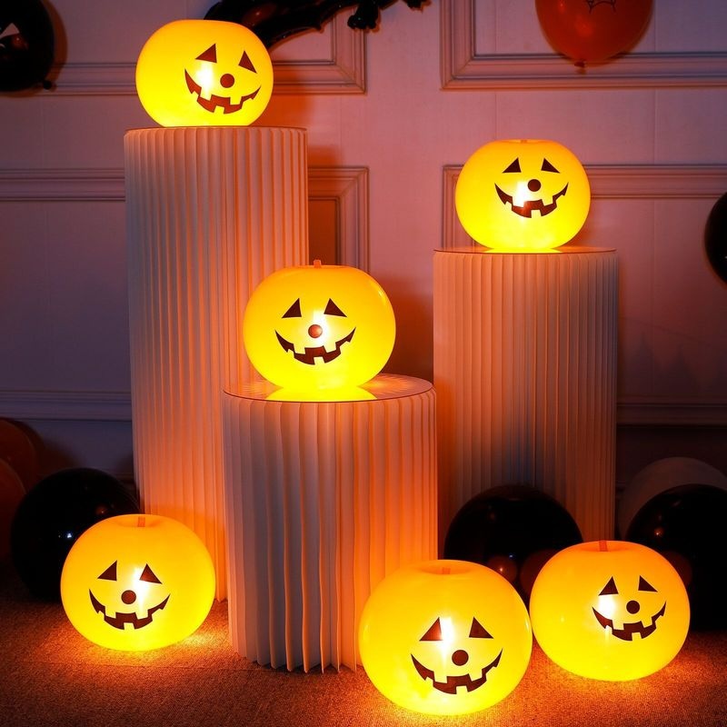 Bộ 5 Bóng Bay Bằng Latex Có Đèn LED Dùng Trang Trí Halloween