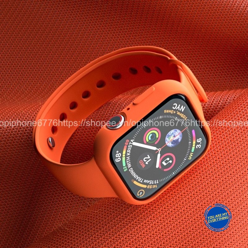 Dây đeo và ốp bảo vệ mặt đồng hồ Apple Watch kích thước 41mm/42mm/44mm/45mm