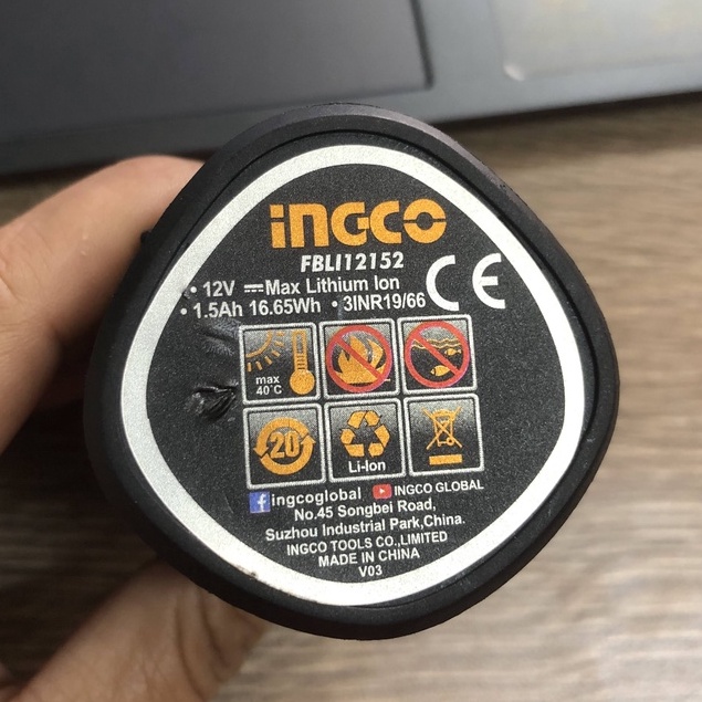 Pin sạc máy khoan 12V Ingco FBLI12152 - S12V