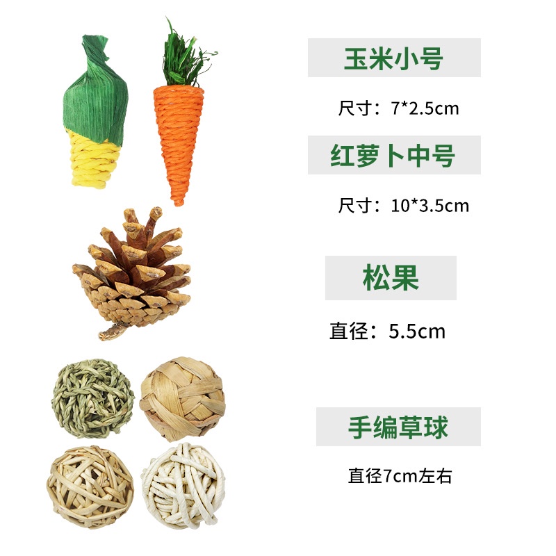 Bộ Đồ Chơi Que Gỗ Gặm Làm Sạch Răng Cho Thú Cưng