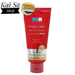 Sữa Rửa Mặt chống Lão Hoá HADA LABO PRO ANTI AGING COLLAGEN PLUS CLEANSER 80G
