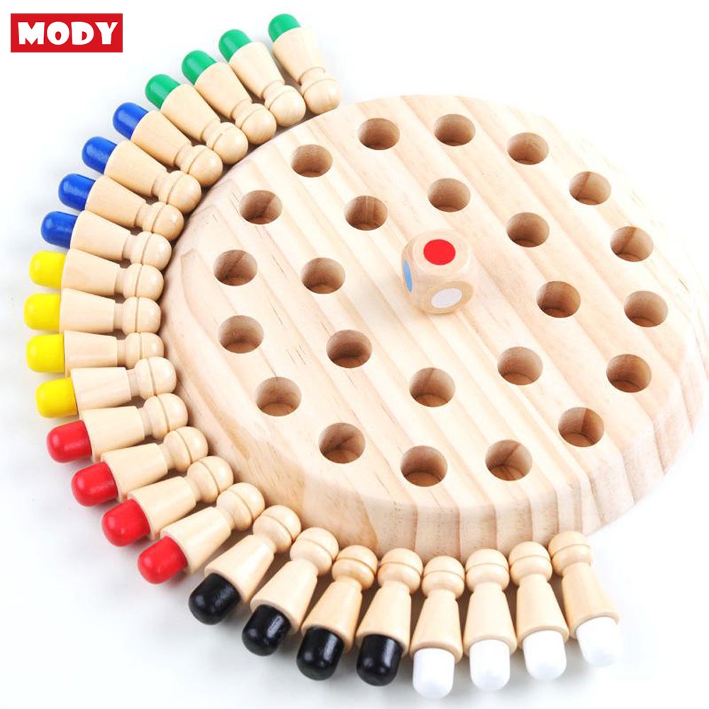 Trò chơi cờ trí nhớ Memory Chess phát triển trí nhớ và tư duy cho bé bằng gỗ MODY M18175