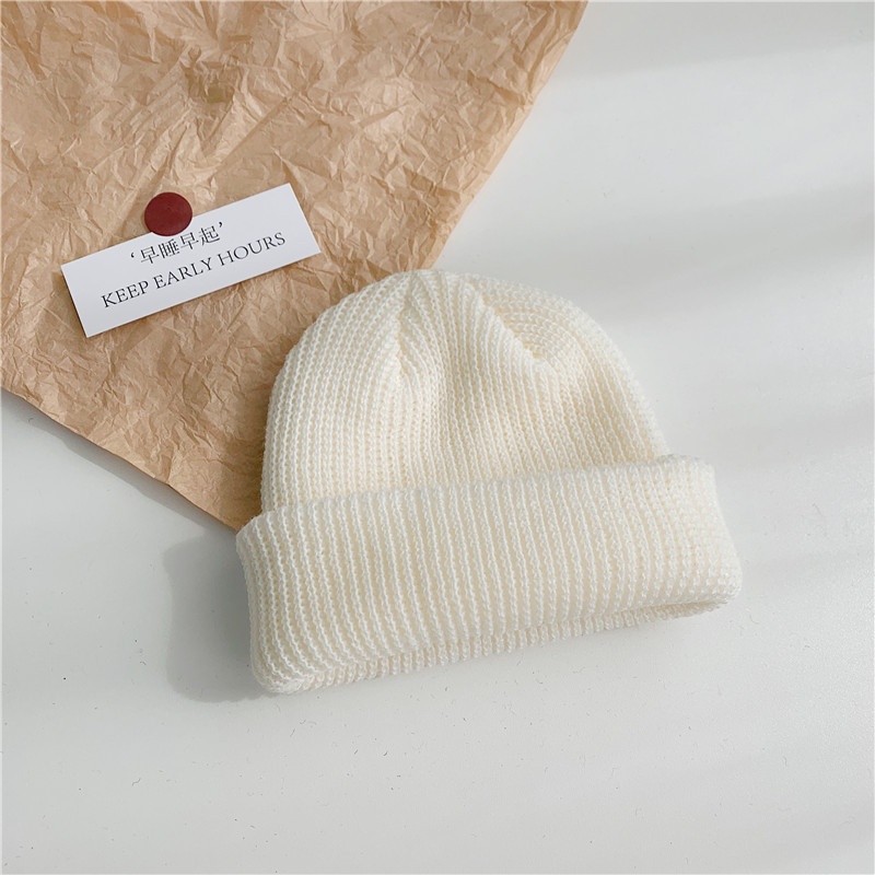 Mũ nón len beanies nam nữ dáng ngắn tròn mùa thu đông màu trơn thời trang - ML001 The Collar Box
