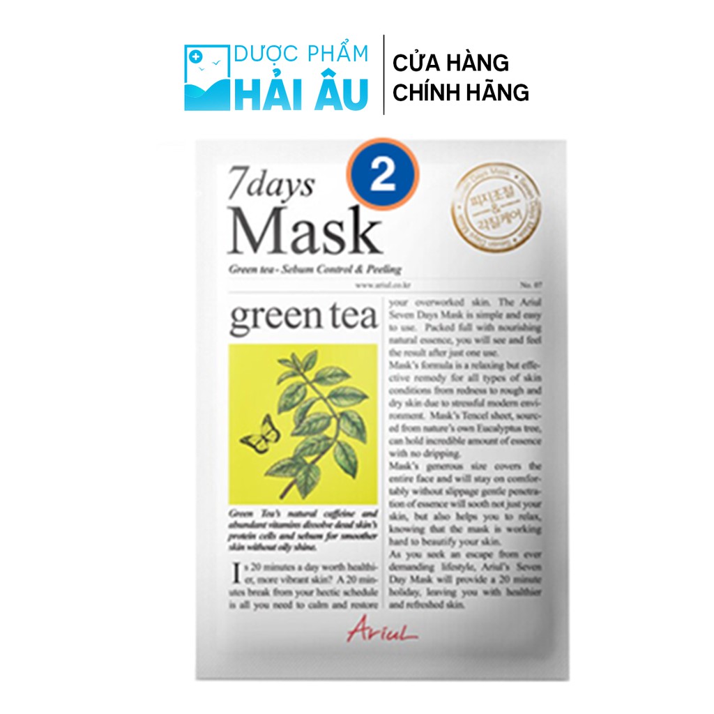 Mặt Nạ 7 Ngày Tinh Chất Thiên Nhiên Ariul 7days Mask 20g