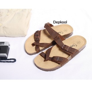 Dép Xỏ Ngón - Da nâu dậm-Form xuất khẩu (form to)