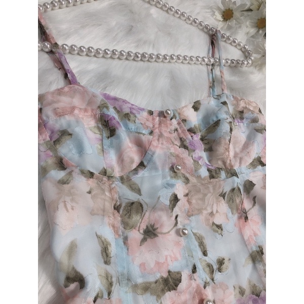 VÁY HAI DÂY HOA ÔM EO - CHERRI BOUTIQUE