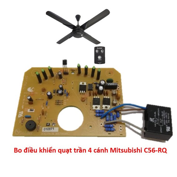 Bo điều khiển quạt trần Mitsubishi C56-RQ  cánh và 5 cánh