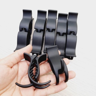 Lố 12 kẹp tóc 3 răng nhám đen