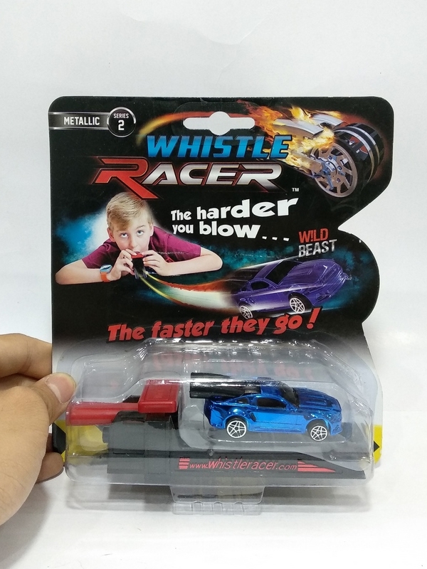 Đồ Chơi Xe Thổi Tốc Độ WHISTLE RACER WR2C1 (Có Launcher) - Mẫu 3 - Màu Xanh - WHISTLE RACER