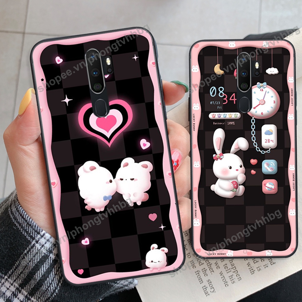 Ốp lưng Oppo A5 2020 / A9 2020 gấu,thỏ trắng , đồng hồ dễ thương cute cực đẹp