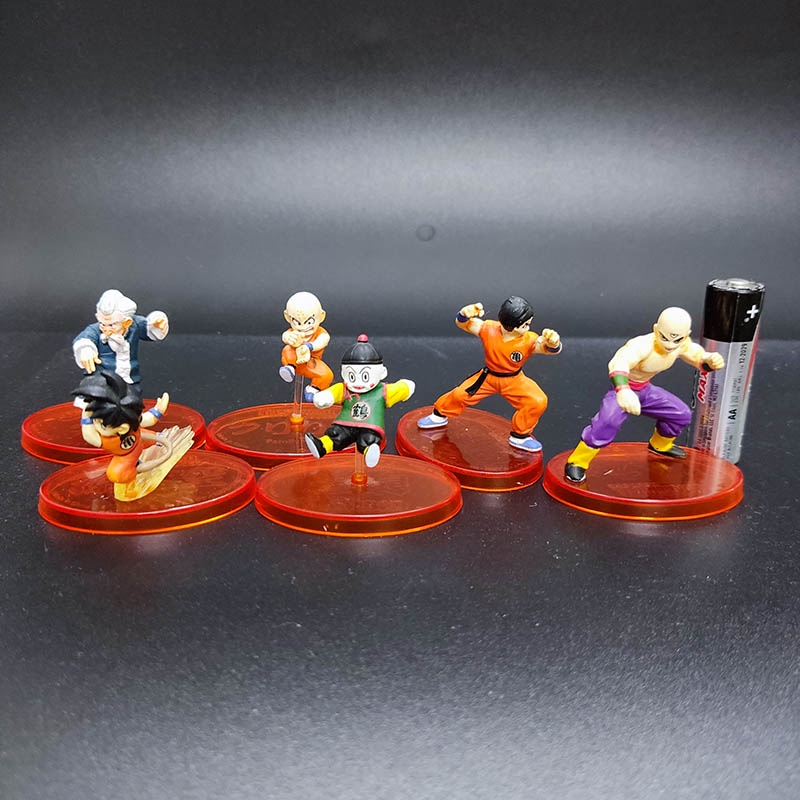 Mô hình chính hãng Family Mart Dragon Ball set Set 6 Goku, Jacky Chun, Chaozu, Krillin, Tien, Yamcha